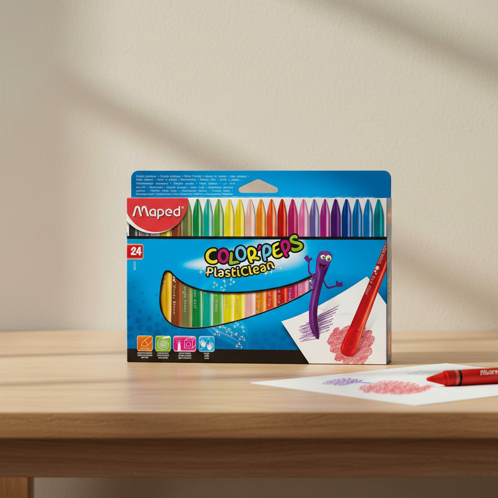 Maped Crayons plastiques x 24, boîte en carton