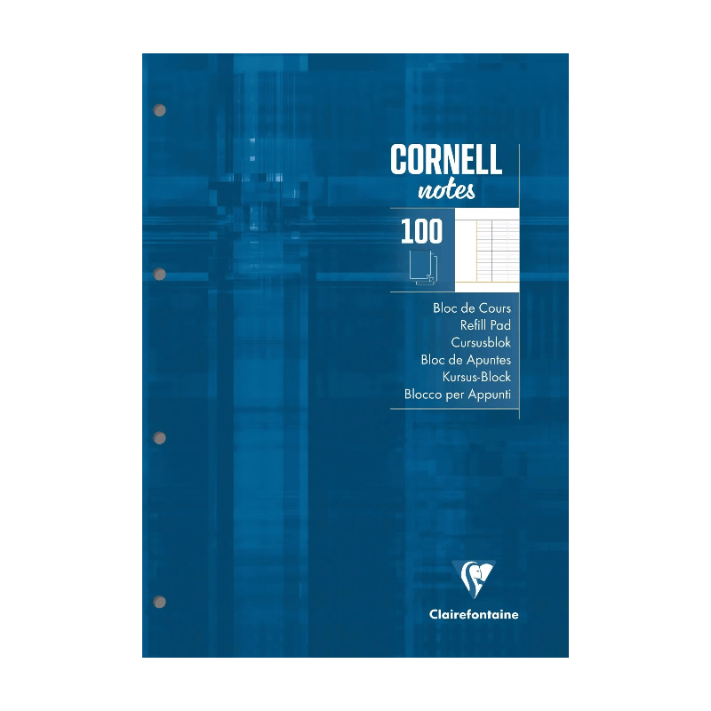 Carnet de notes A4 CORNELL, 200 pages, ligné large