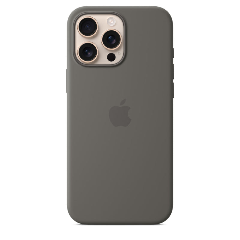 Apple coque silicone pour iPhone 16 Pro Max avec MagSafe, gris pierre