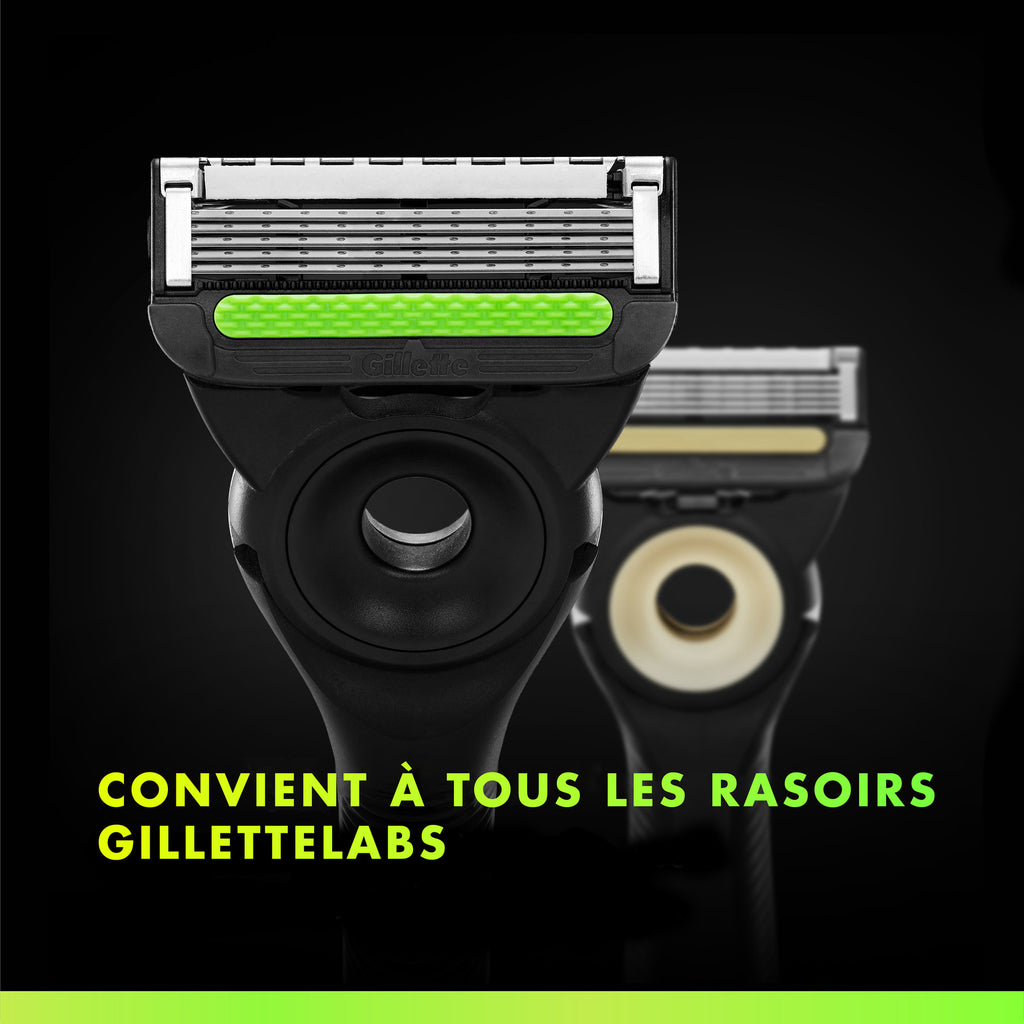 Gillette Labs Lames de Rasoir Homme, Pack de 6 Cartouches | Recharges Compatibles avec les Manches de la Série, en Acier Inoxydable, 1 Rechange Jusqu’à 30 Rasages