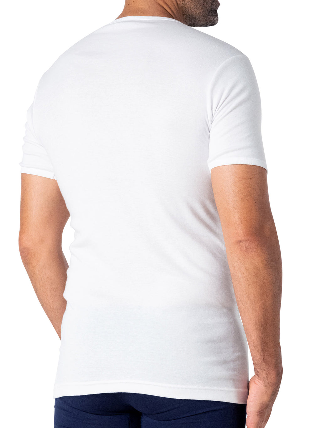 EMINENCE T-shirt à col rond coton pur premium, blanc, M