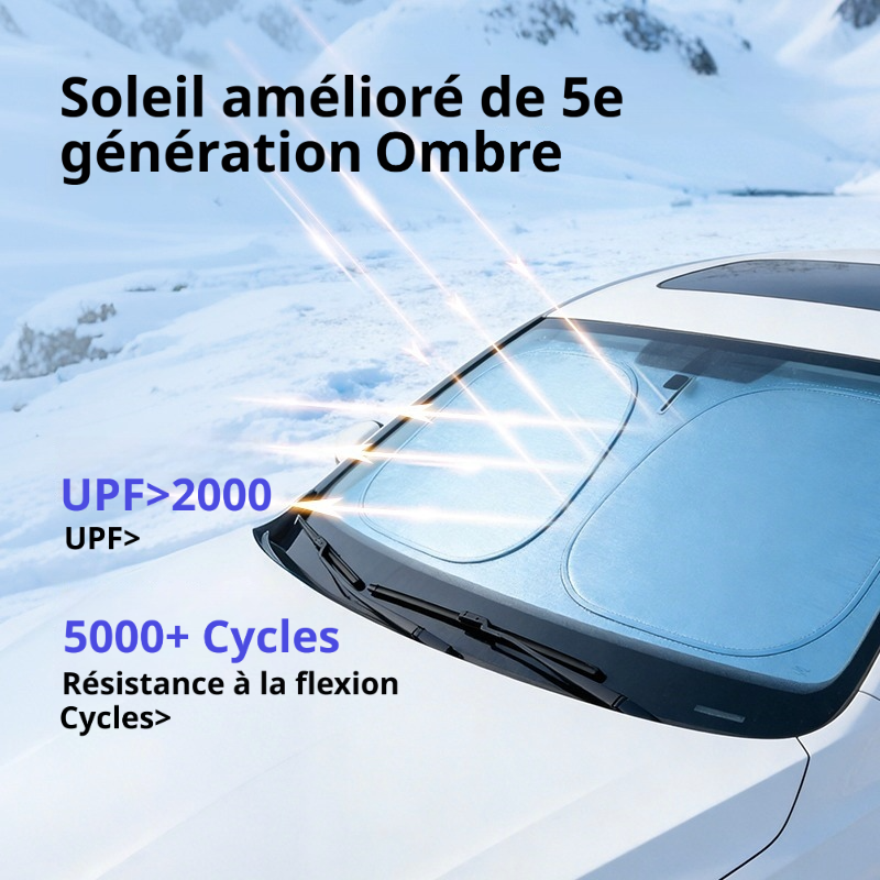 Pare-soleil pour pare-brise Itutn — Édition améliorée Titanium-Ice | Refroidissement supérieur et blocage thermique avancé | Compatible avec voitures, SUV, crossovers