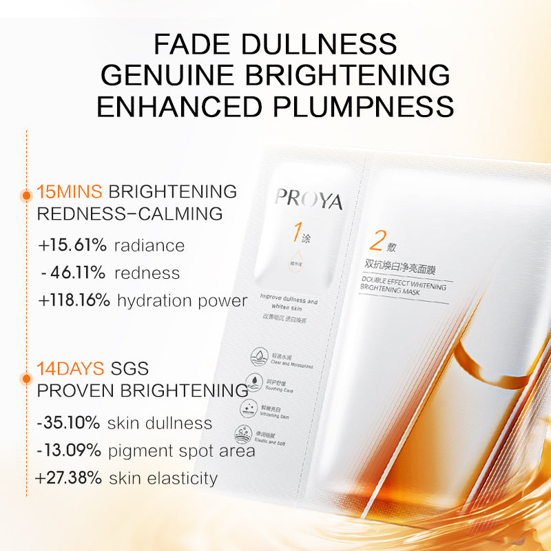 PROYA Masque double effet blanchissant et illuminateur (1,5 ml + 28 ml) x 5 pièces