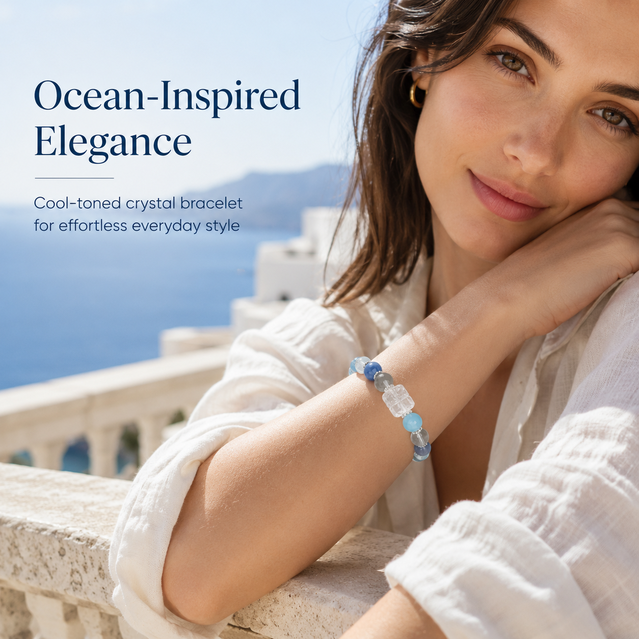 VoxorAI L8 Bracelet en cristal, Collier et bracelet en perles originaux faits main à faire soi-même pour chance et richesse, Style haut de gamme tendance luxe discret