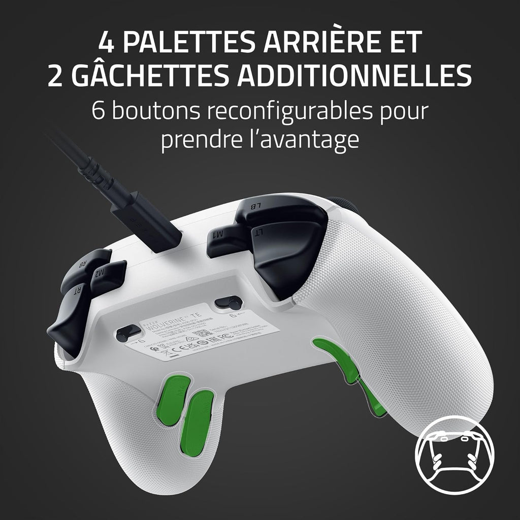 Razer Wolverine V3 Tournament Edition Manette eSport Filaire - Xbox & PC - Blanc