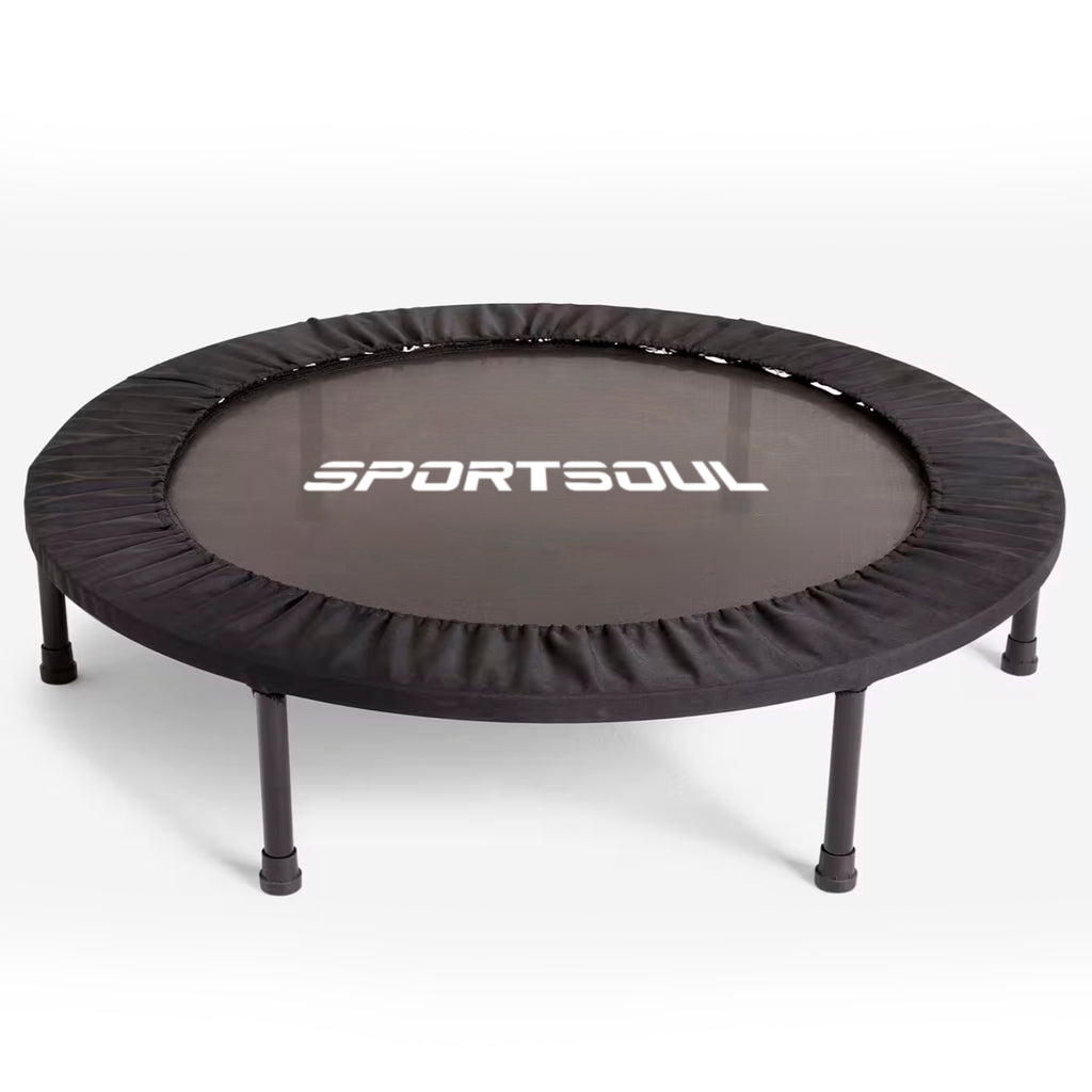SPORTSOUL Trampoline rond à ressorts de 40 pouces, équipement de fitness compact et peu encombrant, charge maximale de 100 kg pour salle de sport à domicile