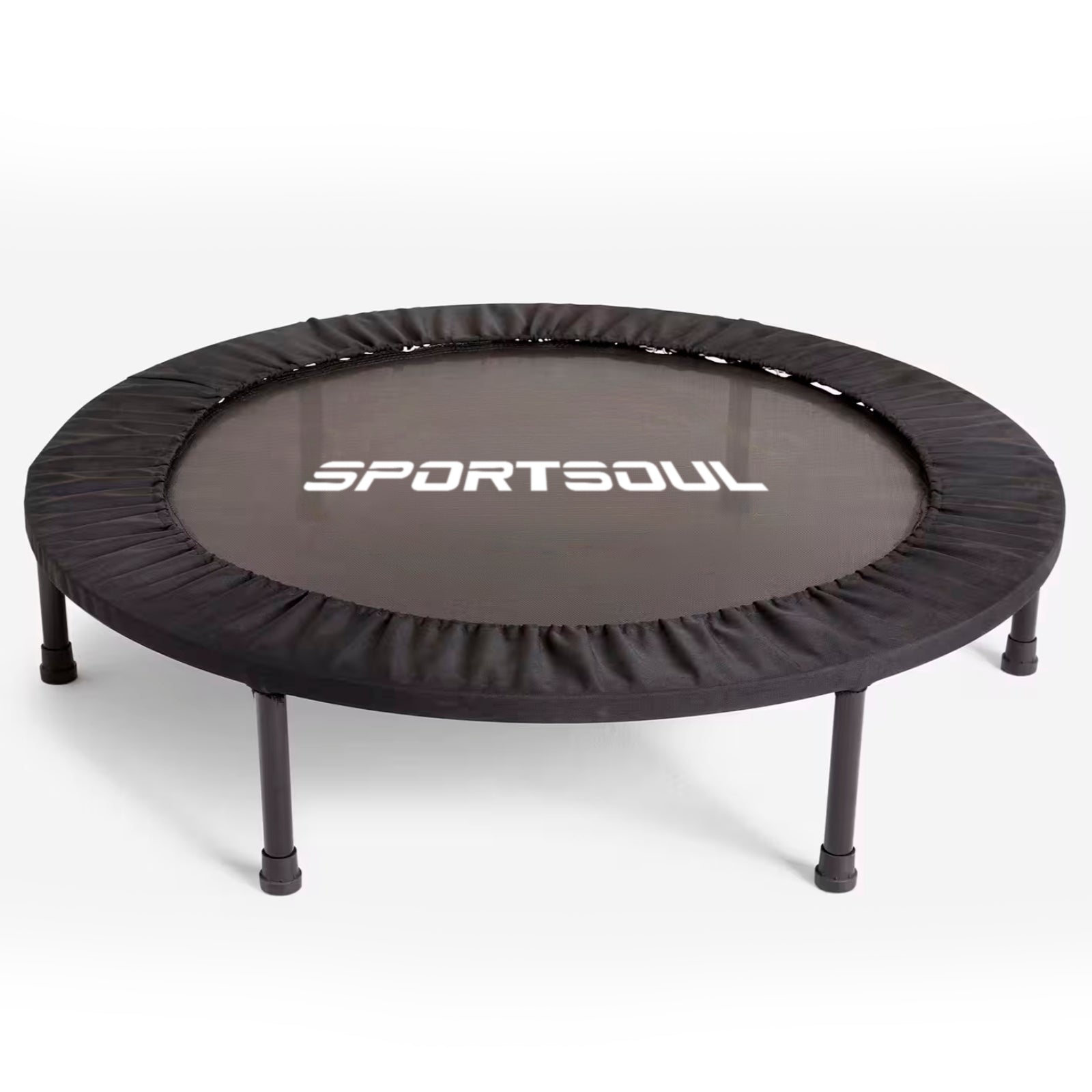 SPORTSOUL Trampoline rond à ressorts de 40 pouces, équipement de fitness compact et peu encombrant, charge maximale de 100 kg pour salle de sport à domicile
