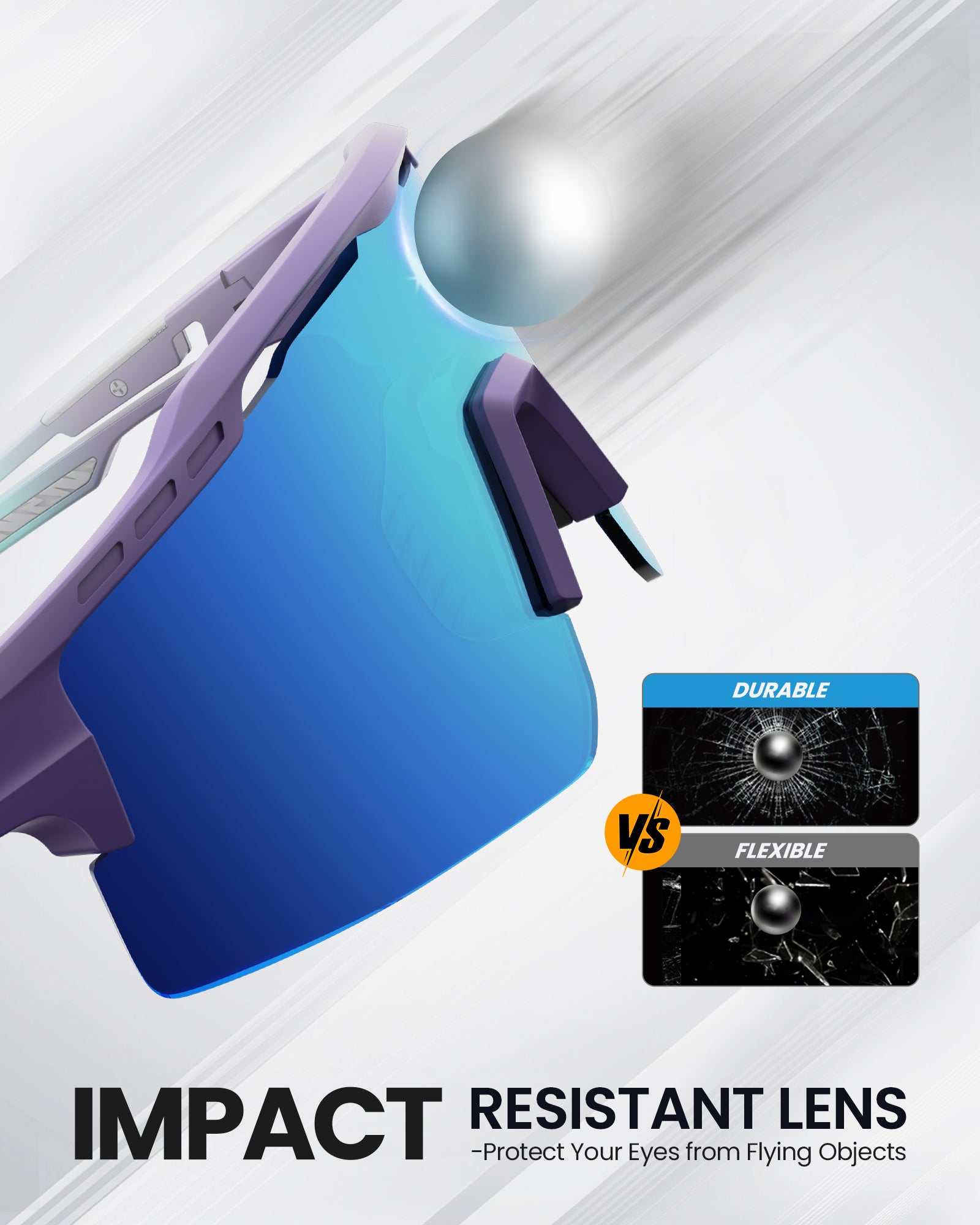 OutdoorMaster Hawk II lunettes de soleil polarisées de cyclisme pour sports de plein air, monture bleue, verres bleus Revo