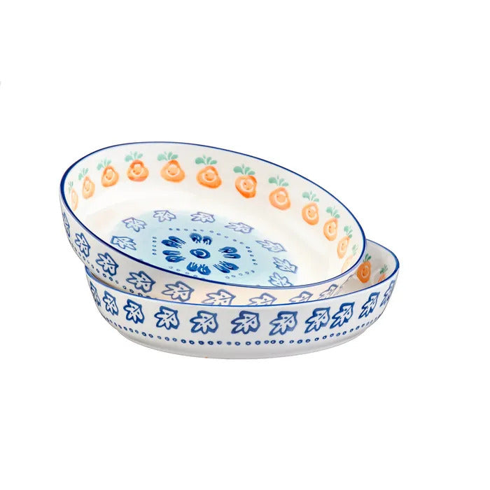 BJÖRN Lot de 2 corbeilles à fruits NAPOLI agrumes - Ø 25,5 cm