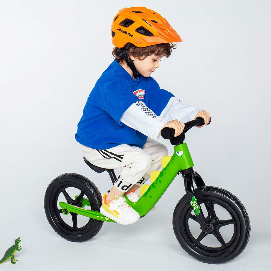 RoyalBaby Draisienne Dinosaure 12 Pouces Vert, Poids Net 2.6 kg