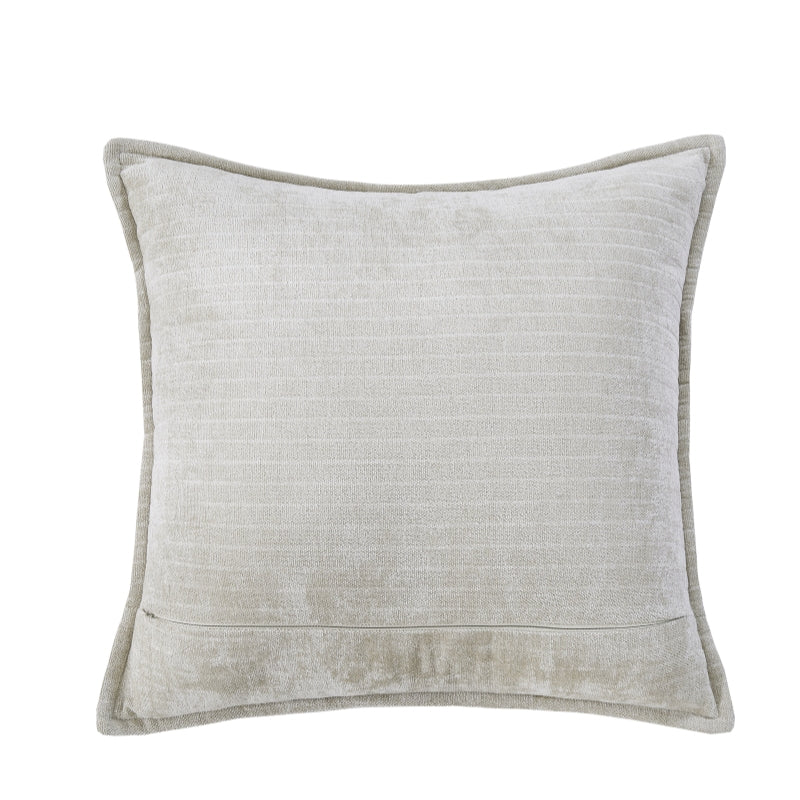 MEROPE, Housse de coussin classique en polyester multicolore, 50x50 cm, beige, 1 pack