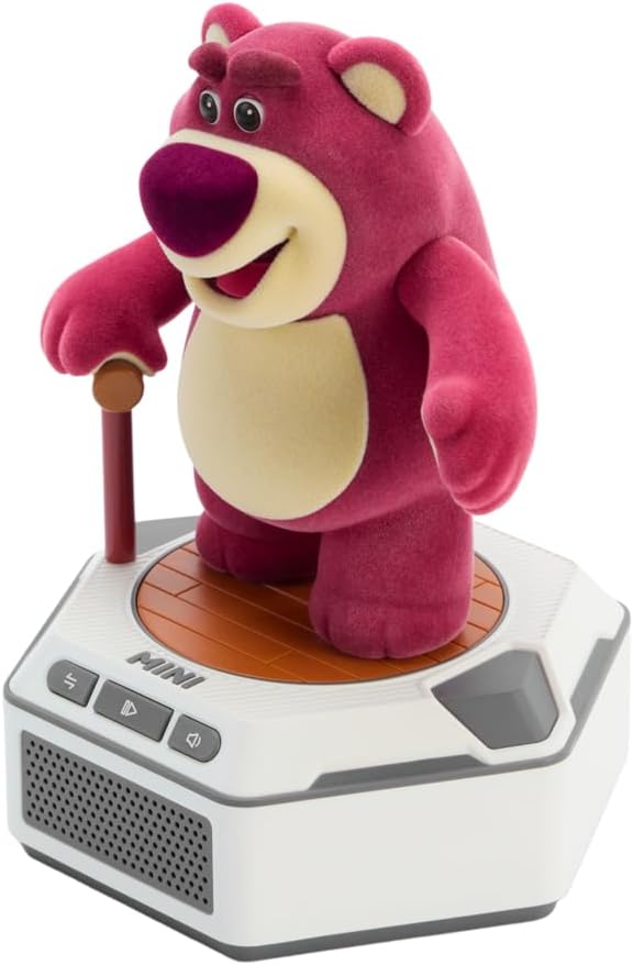 Robosen Mini robot – Jouet narratif interactif IA Lotso | Jouet intelligent interactif avec voix, mouvements et parfum fraise | Figurine de collection officielle Disney Pixar