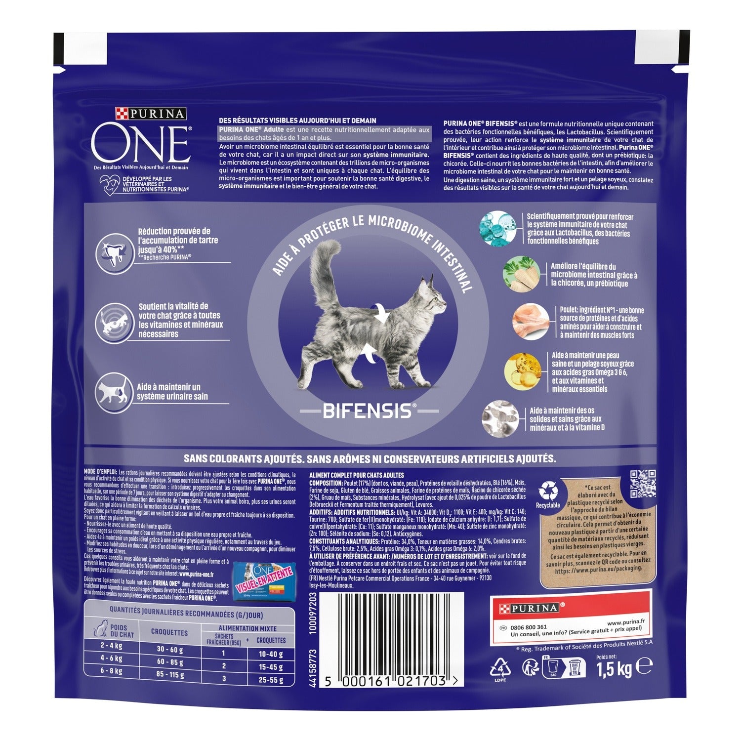 Purina ONE Croquettes pour Chat Adulte Poulet 1,5 kg