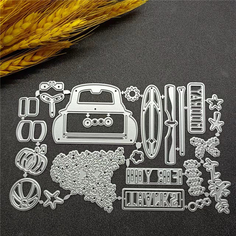 WhereHike Découpes en métal décoration de voiture, matrices de découpe en déstockage pour création de cartes, matrices de gaufrage pour scrapbooking