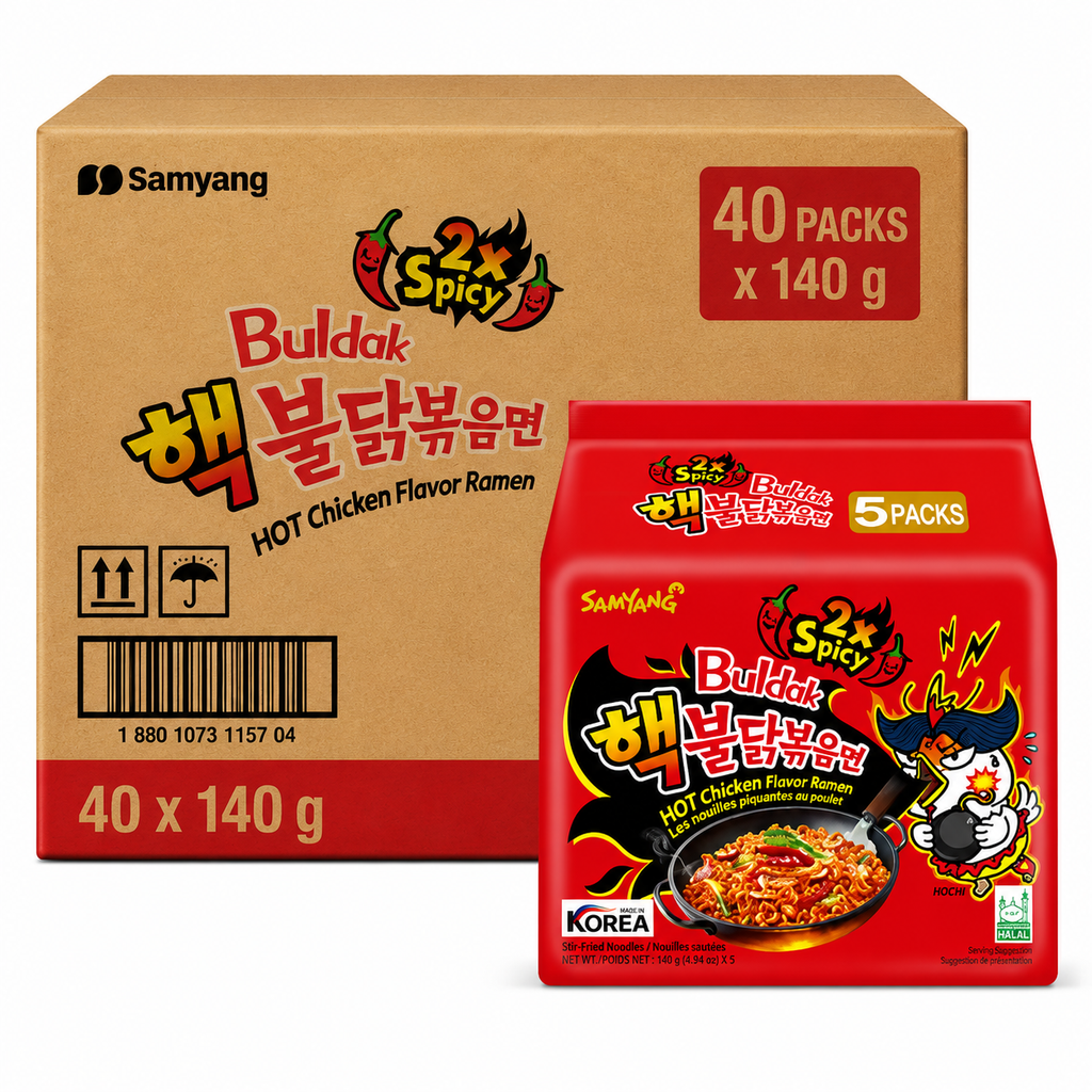 Samyang Buldak Nouilles instantanées saveur poulet épicé original - 40 x 140 g