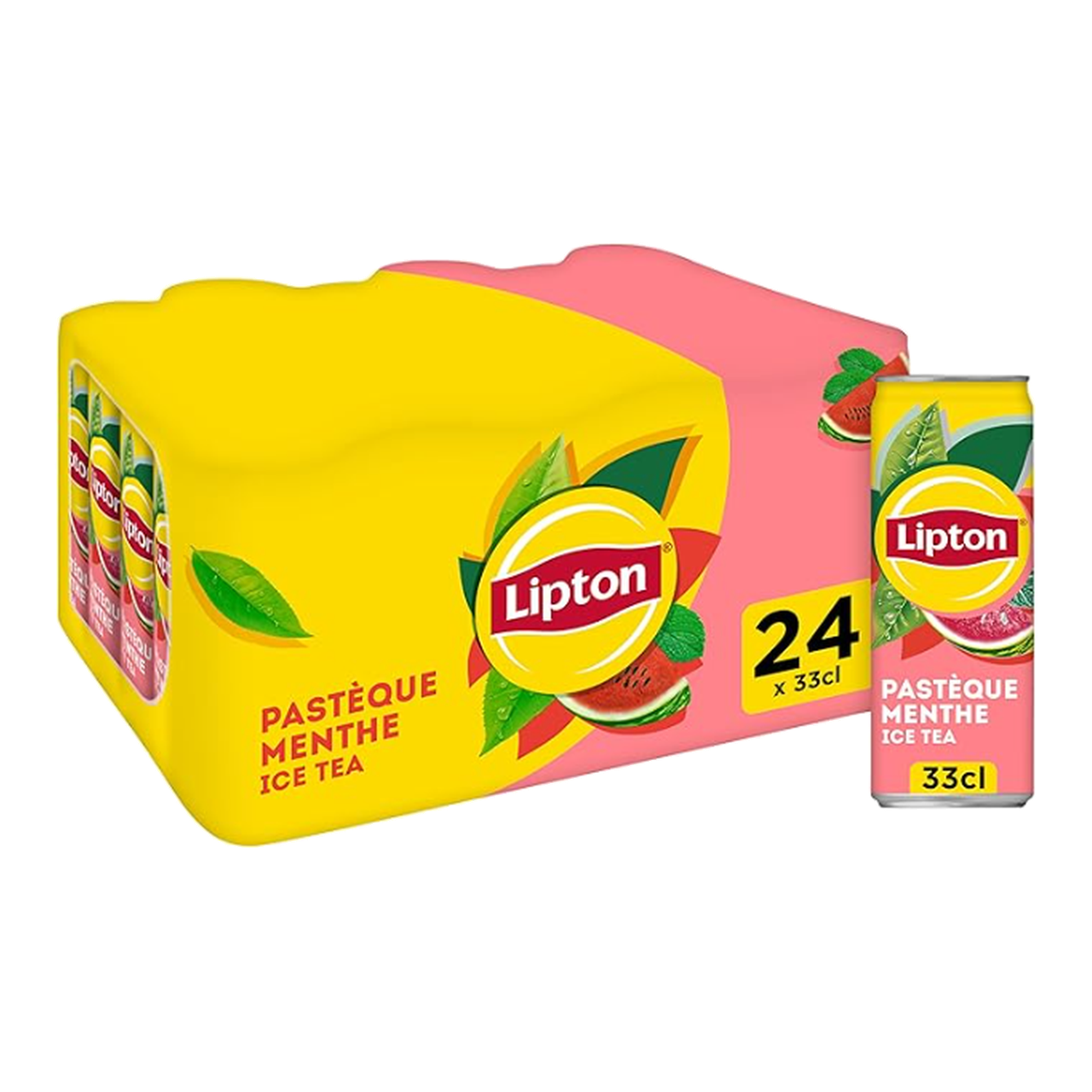 Lipton Thé glacé Pastèque menthe, pack de 24 x 33 cl