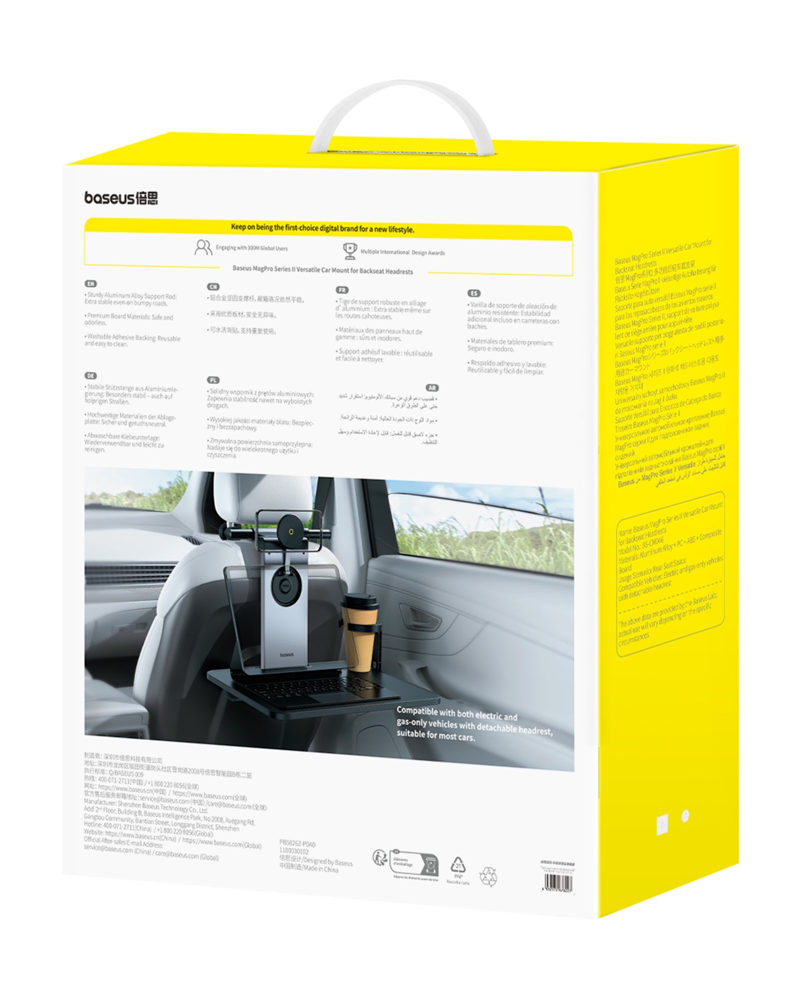 Baseus MagPro II Support de voiture polyvalent pour appuie-tête de siège