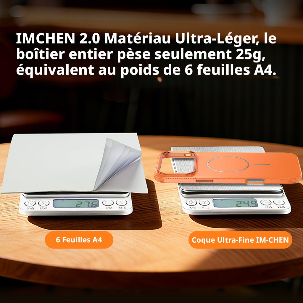 Coque pour iPhone 17 Pro Max, dissipation thermique des bords, anneau magnétique MagSafe, version fine, orange, 1 pièce