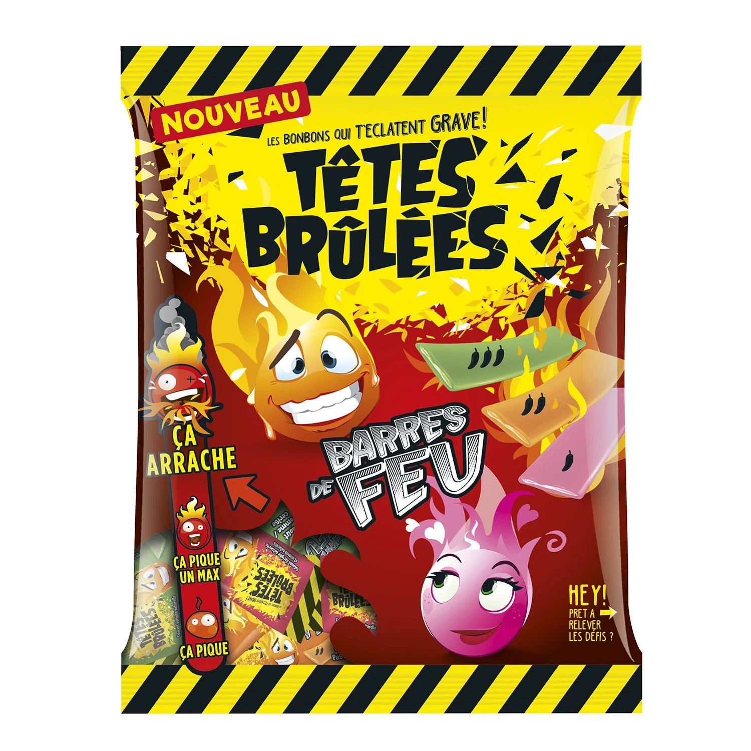 Têtes Brûlées Barres de feu Bonbons à mâcher Sachet 200 g