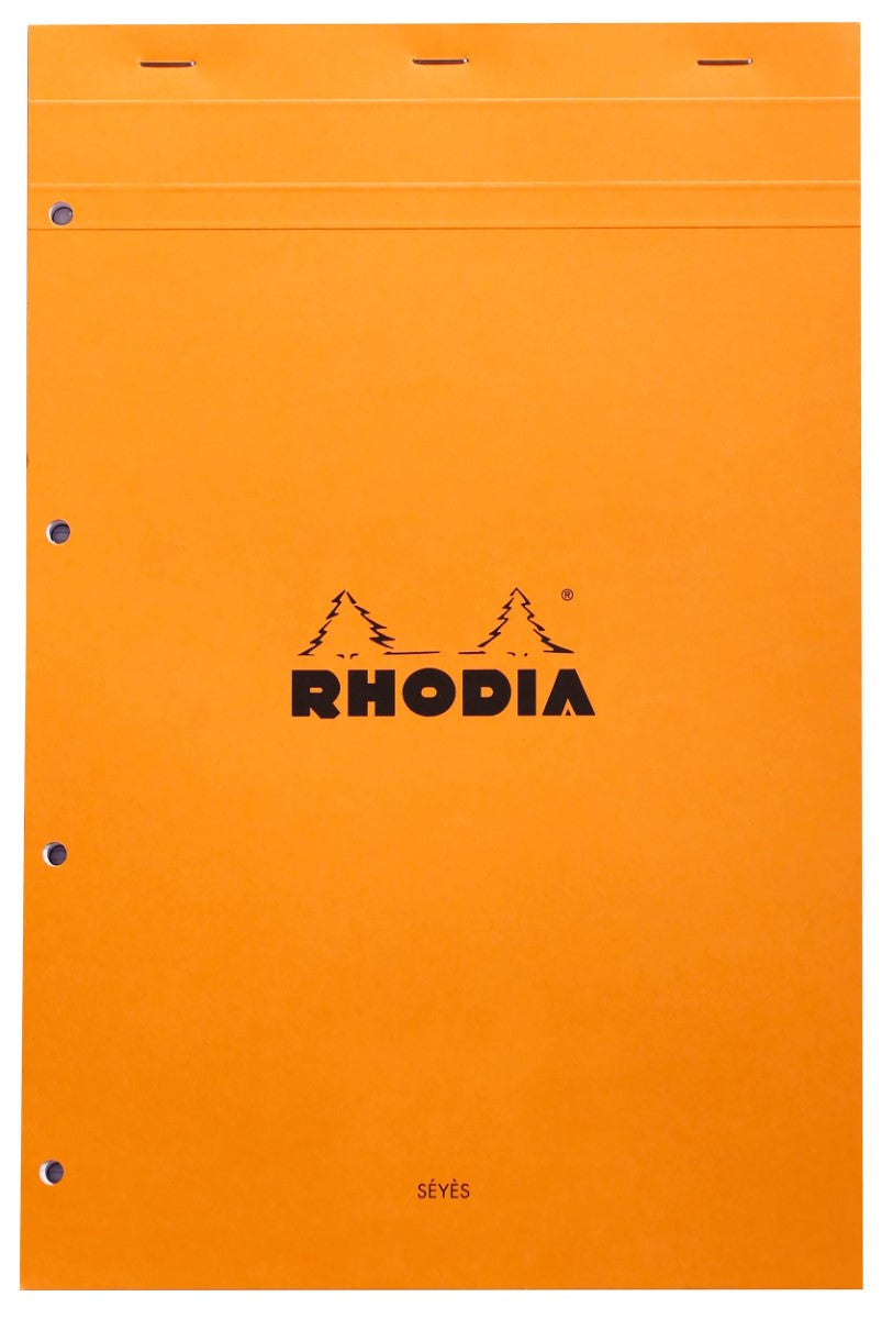 Rhodia Bloc A4+ à Spirale Lot de 3 160 Pages Assorti Orange et Noir