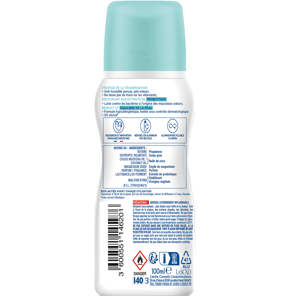 Narta Biotic Spray Déodorant Invisible Pour Femme Comprimé 100 ml