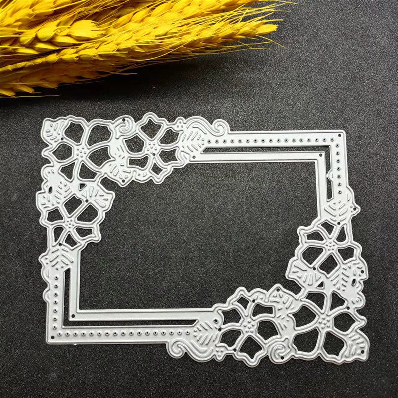 Cadre photo fleur creuse Artisanat de loisirs créatifs Dies de découpe Matrices de découpe en métal Pour album de scrapbooking Papier à tamponner Fournitures de scrapbooking Autocollants pour bébé