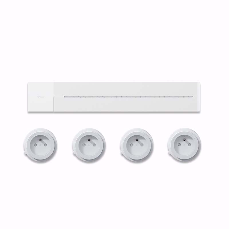 GONEO Rail de prises mural 500 mm blanc