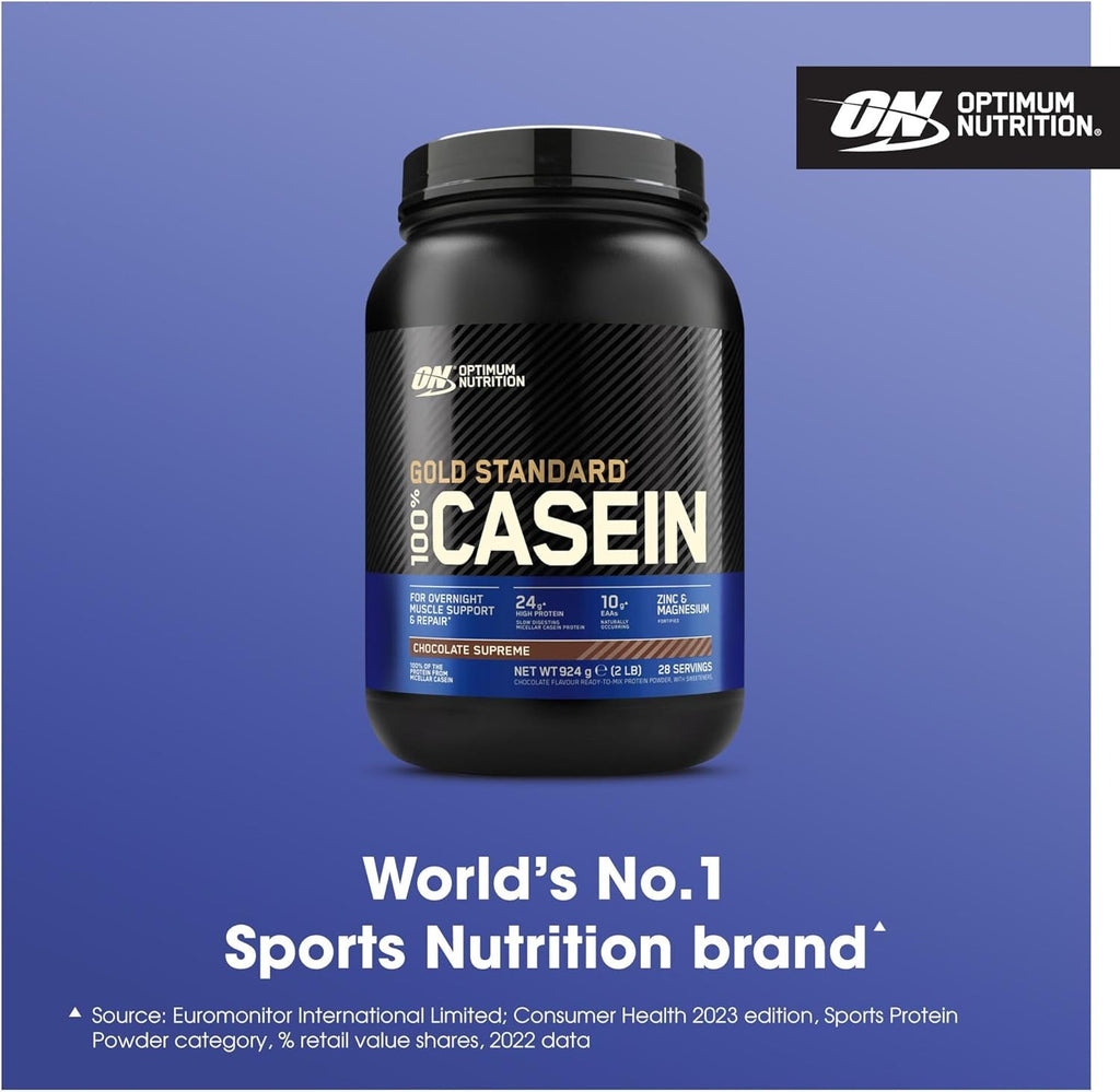 Optimum Nutrition Gold Standard 100 % Caséine Poudre protéinée, Saveur chocolat suprême 924 g (28 portions)