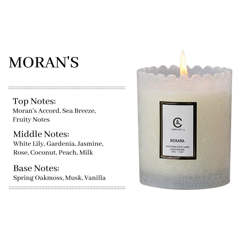 Zooly Bougie parfumée à bordure dentelée senteur Morris Orchid - 200 g