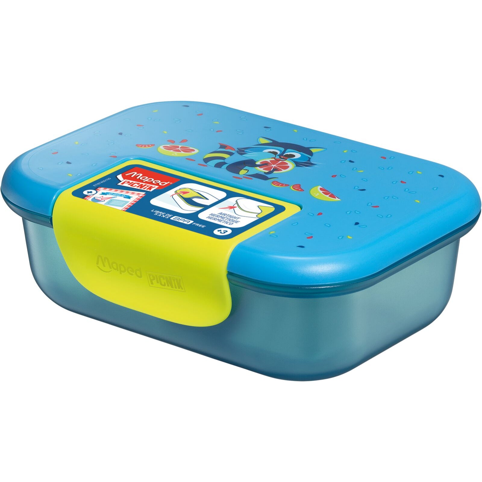 Maped Picnik Boîte à Repas en Acier Inoxydable 900 ml Bleu Vert Renard