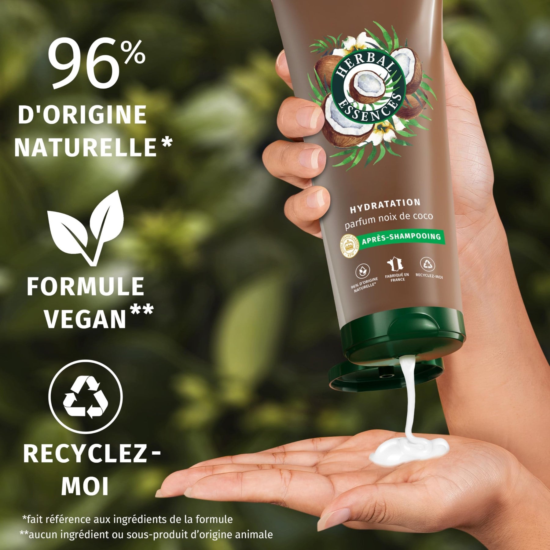 Herbal Essences Routine Hydratation Parfum Noix de Coco avec Shampooing 250 ml, Après-shampooing 200 ml Et Masque 500 ml
