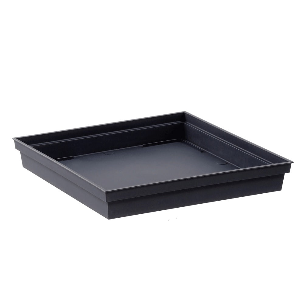 EDA Soucoupe carrée TOSCANE Gris anthracite 26,7 cm Pour 13643 Dim. 26,7 x 26,7 x 3,8 cm
