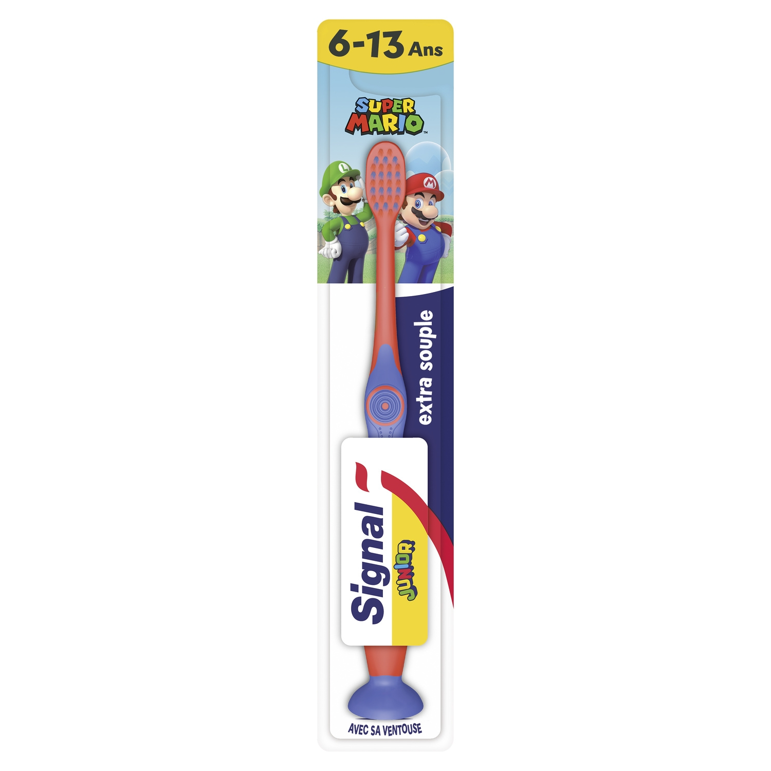 SIGNAL Brosse à dents Extra Souple Enfant 6-13 Ans Super Mario - 1 unité