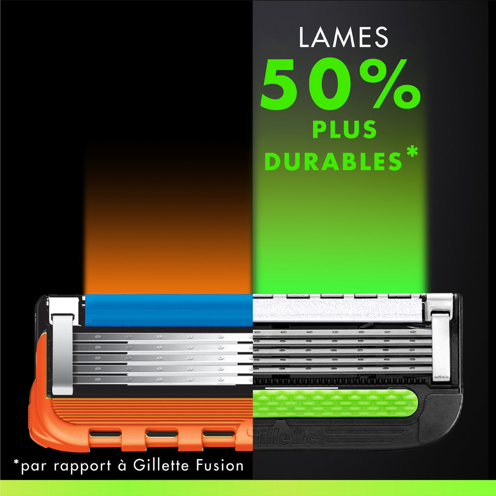 Gillette Labs Lames de Rasoir Homme, Pack de 6 Cartouches | Recharges Compatibles avec les Manches de la Série, en Acier Inoxydable, 1 Rechange Jusqu’à 30 Rasages