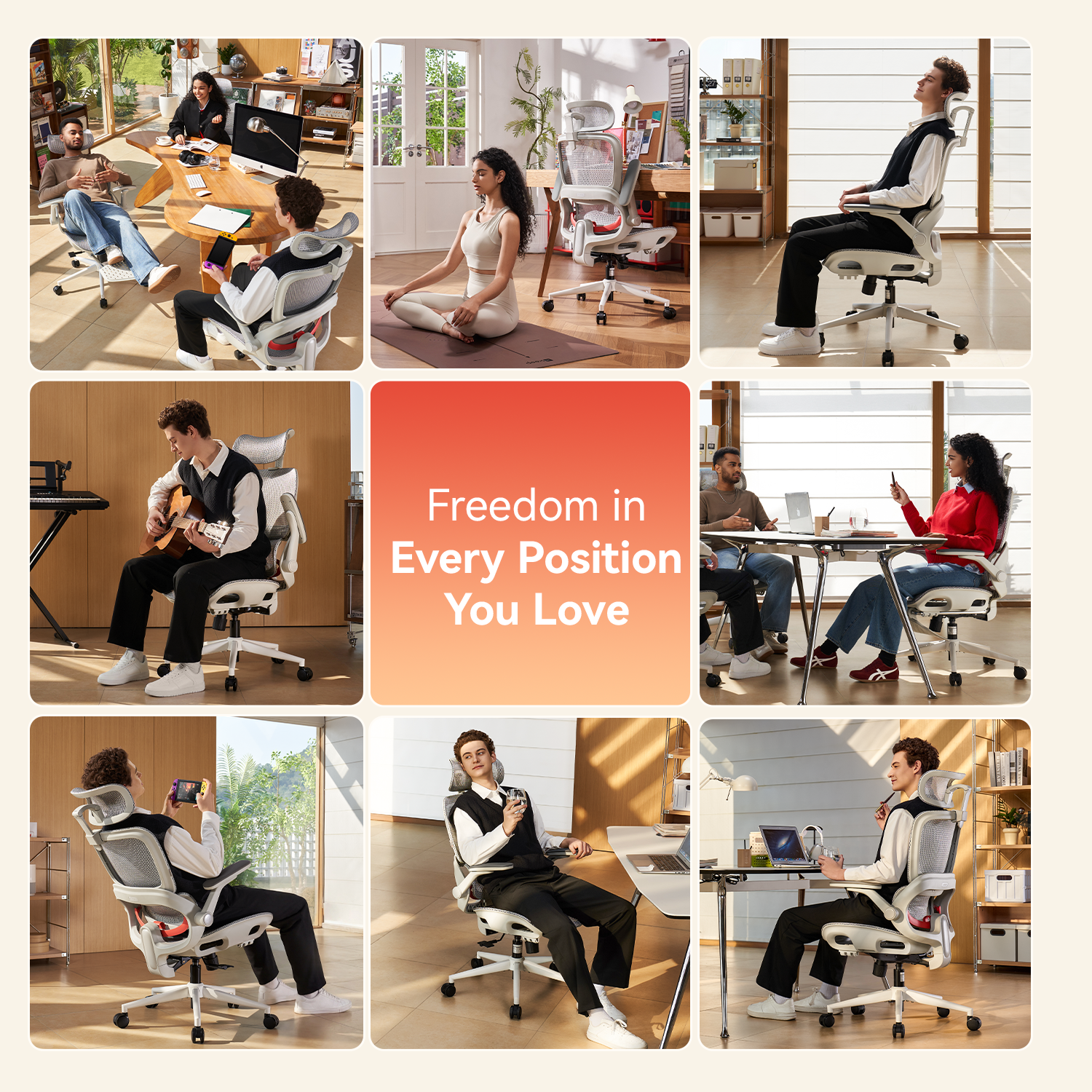 SIHOO B100 Ultra Chaise de Bureau Ergonomique, Chaise de Bureau en Maille avec Soutien Lombaire Adaptatif, Chaise d’Ordinateur avec Large Appui-Tête