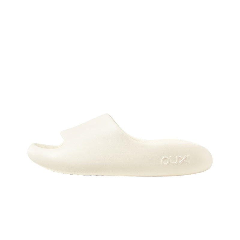 PUXI Tongs en caoutchouc souple, blanc crème, pointure 42-43, unisexe, style minimaliste