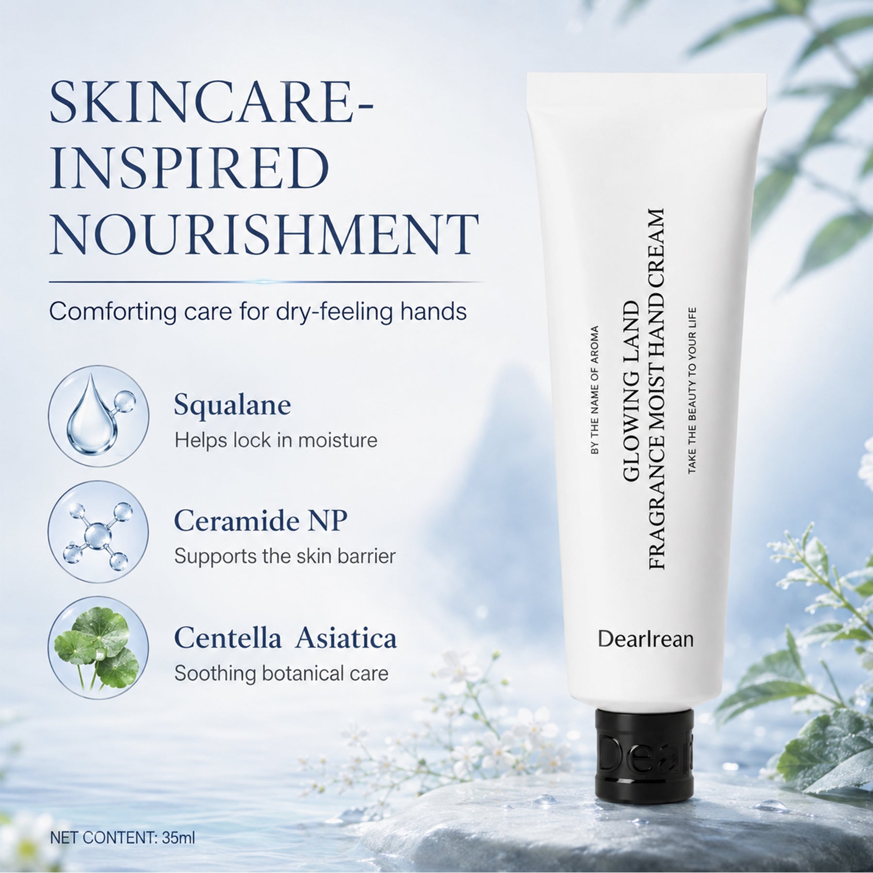 Dear Irean Crème Mains Nourrissante Éclat Île du Nord 35 ml