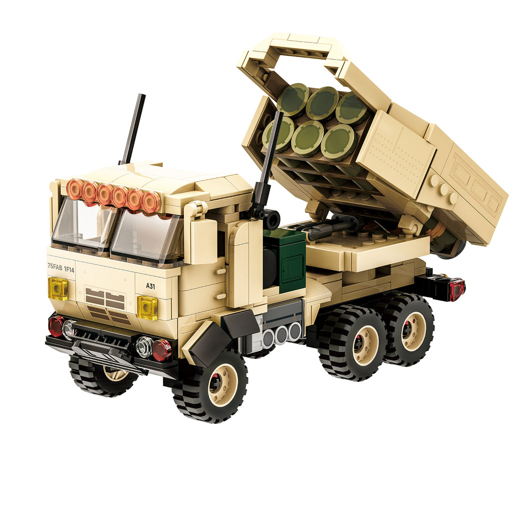 WANGE M142 Lance-roquettes Himars 457 Pièces Ensemble de Blocs de Construction pour Bricoleurs