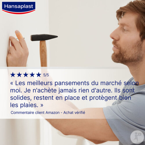 HANSAPLAST - Pansements imperméables extra-forts 80 cm x 6 cm - 1 unité