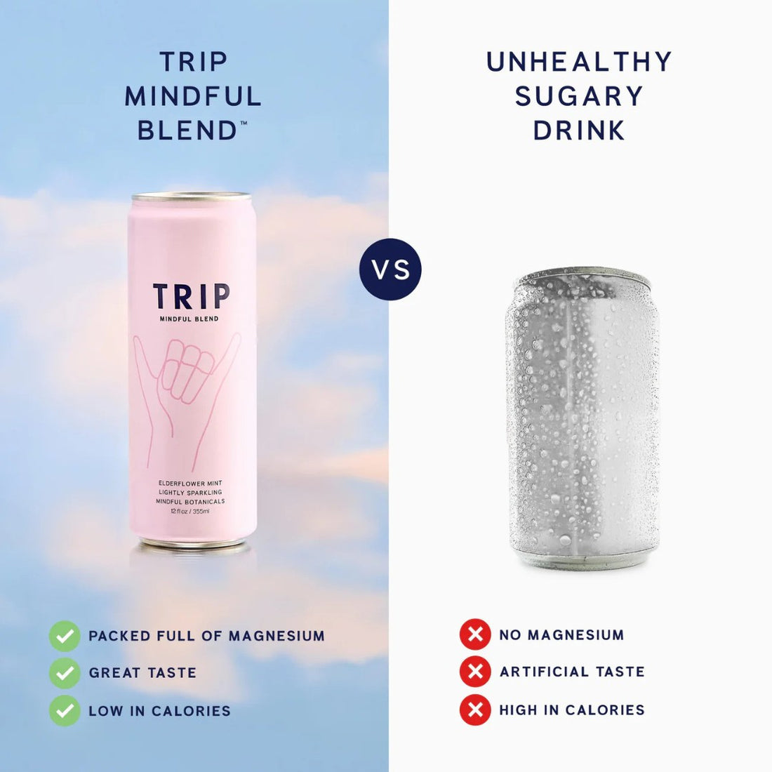 TRIP fleur de sureau-menthe can 33cl x12
