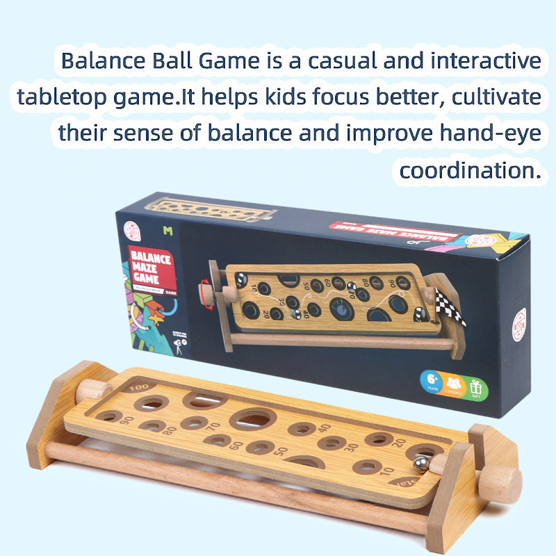 MIMI Cadeau de jeu de balle d'équilibre sur table en bois pour enfants et adultes
