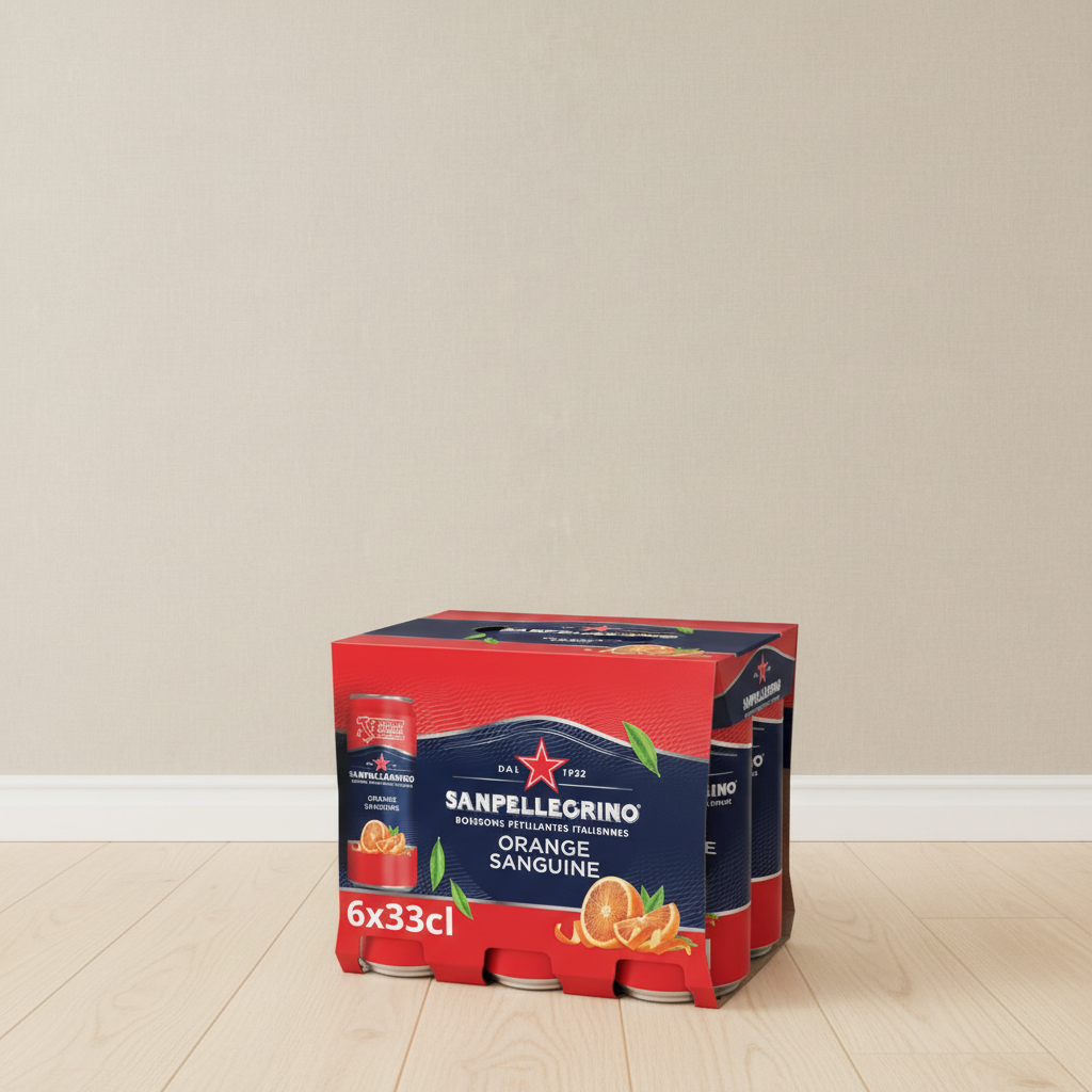 SAN PELLEGRINO Boisson pétillante à l'orange sanguine - 6 x 330 ml