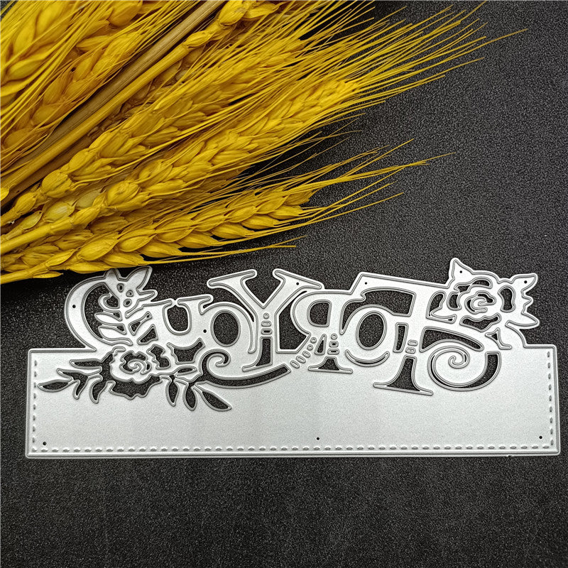 WhereHike Matrices de découpe en métal à bordure fleur dentelle pour scrapbooking DIY et création de cartes d’invitation de mariage décoratives