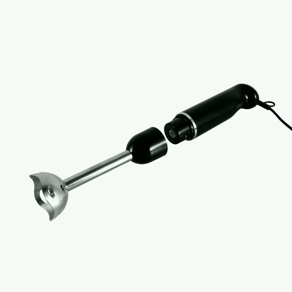 KitchenCook Mixeur plongeant Hand X noir avec pied en acier inoxydable