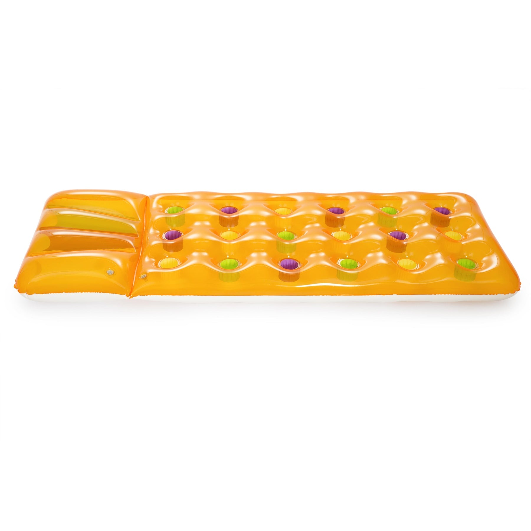 Bestway® Matelas flottant de piscine Couleurs d’été™ Orange avec oreiller