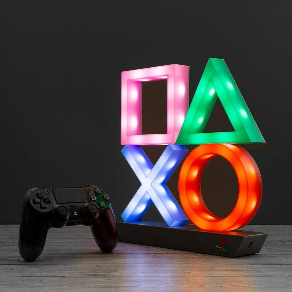 PlayStation Icons Light XL - sous Licence Officielle - 30 cm - 3 Modes d'Éclairage - Réactif à la Musique - Alimenté par USB ou Batterie