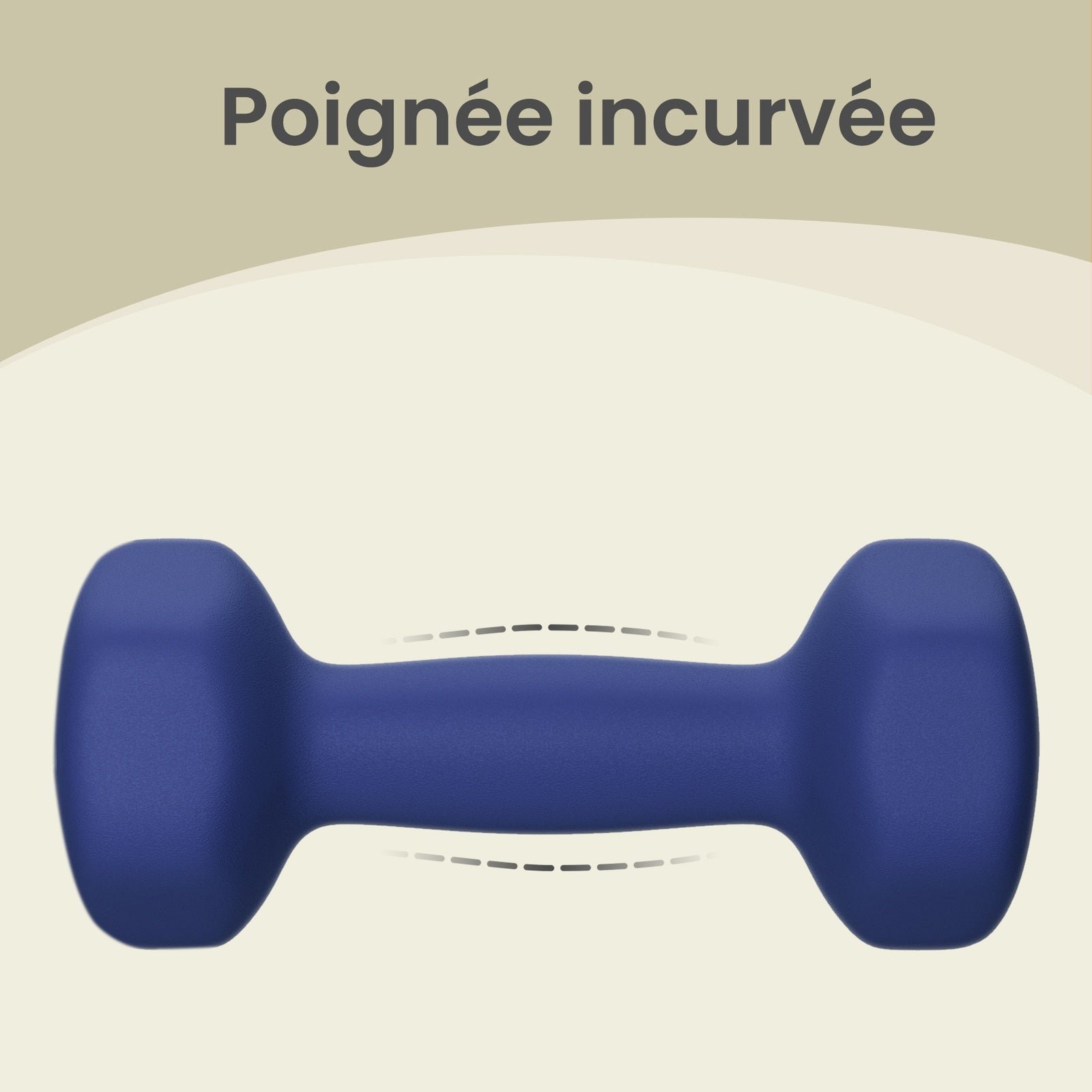 JOYFURNOSPaire d’haltères hexagonaux 2,5 kg, poids à main revêtus de néoprène pour entraînement à domicile, remise en forme et renforcement musculaire, bleu portuaire
