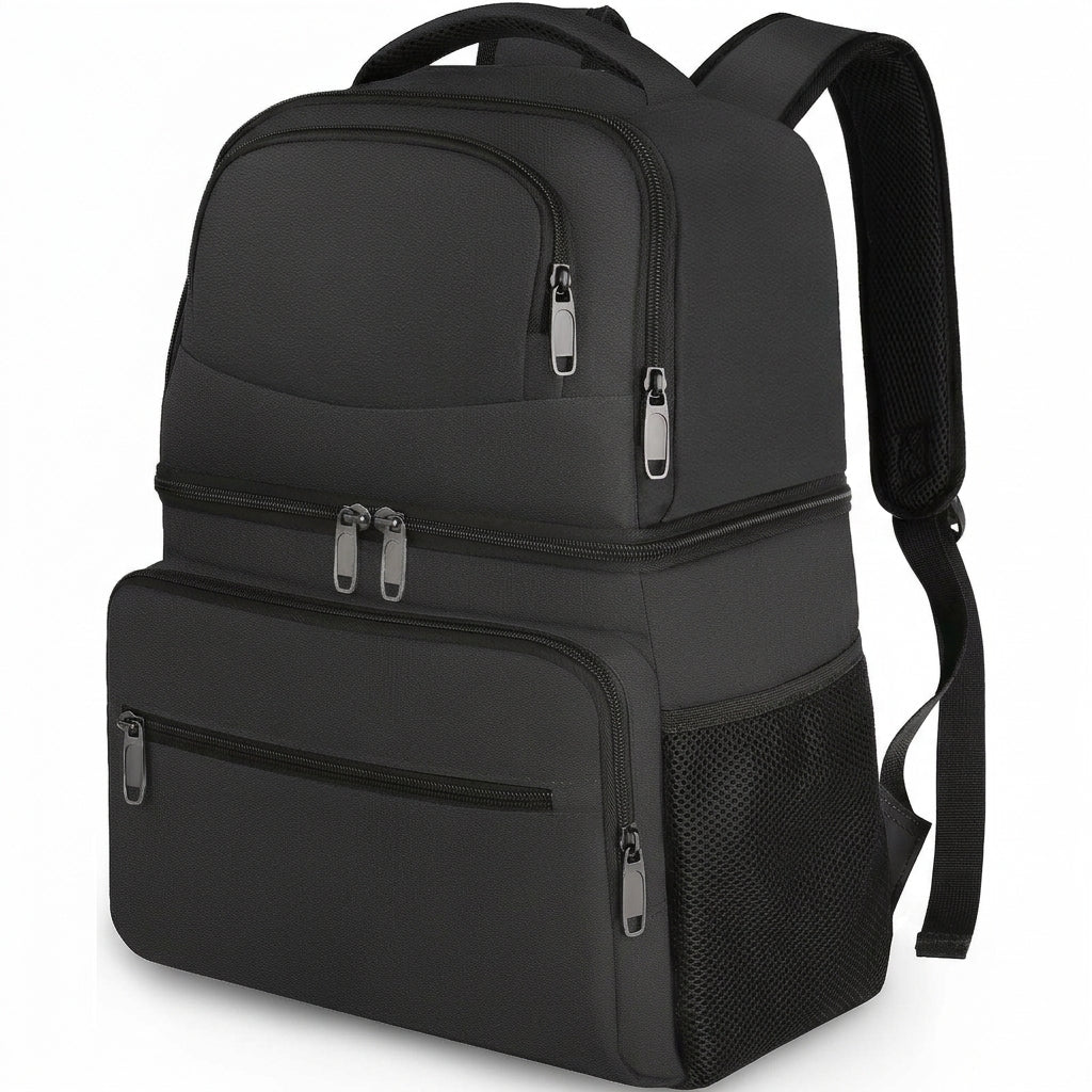 Sac à dos isotherme, Sac à dos isotherme pour repas 26 canettes, Double couche étanche, Léger et souple avec compartiment isotherme