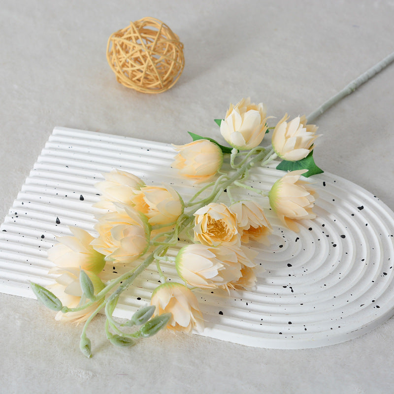 Yuejia 3 pcs 33 in/84 cm fleur en soie campanule artificielle plantes fausses d'extérieur fleur en fausse soie