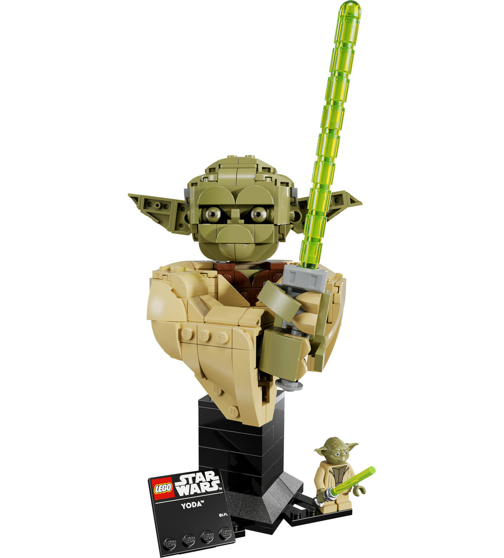 LEGO Star Wars Buste de Yoda 75438 Set de Construction pour Adultes avec Accessoire de Présentation de Sabre Laser (399 Pièces)